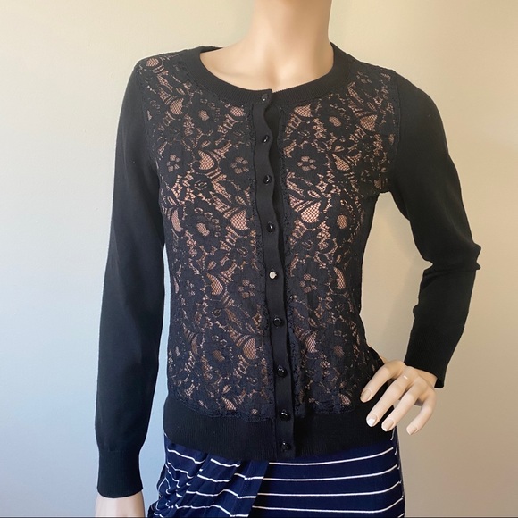 Lace front cardigan - Picture 1 of 7